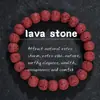 Pulsera de Piedra Volcánica Roja de Venta Caliente Transfronteriza Europea y Americana Pulsera Elástica de Cuentas Fabricante Venta al por Mayor en Stock