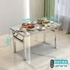 Mesa Dobrável de Aço Inoxidável Mesa de Jantar Quadrada para Casa Aluguel Mesa de Jantar Barraca de Mercado Noturno Churrasco Hot Pot Mesa Quadrada Pequena