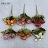 Pequeña Flor Artificial de Rosa Retro Ramo Pequeño Hogar Sala de Estar Mesa de Comedor Flor Artificial Adornos de Flor Artificial Rosa Hibisco Transfronteriza
