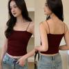Camisola cálida nueva de lijado para otoño e invierno, para mujer, con almohadilla en el pecho por dentro y por fuera, para usar fina, espalda bonita, camiseta interior cálida