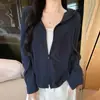 Abrigo Cárdigan con Capucha de Doble Cremallera Otoño Invierno Estilo Coreano para Mujer Holgado Perezoso Adelgazante Versátil Manga Larga Top de Gama Alta