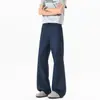 Pantalones casuales de pierna acampanada extralargos para hombres altos, corte holgado, estampado de serpiente, estilo americano, talla grande, pantalones deportivos de pierna recta vintage 190