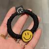 Corea del Sur Dongdaemun Nuevo Pequeño Dibujo Animado Cara Sonriente Anillo para el Cabello Alta Elasticidad Anillo para Mascarilla de Seda de Hielo Lazo Cuerda para el Cabello Banda de Goma Mujeres