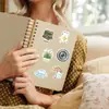 50 Pegatinas Curativas Estilo Acuarela de Fragmentos de la Vida Cotidiana, Nuevas Pegatinas Creativas Estilo Ins para Decoración de Diarios y Computadoras