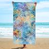 Entrega Internacional Modelo Popular Transfronterizo Personalizado Impresión Digital Europeo y Americano Yuan Microfibra Toalla de Playa Toalla de Baño Ampliada Absorción de Agua