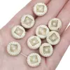 Acrílico Francés Retro Pintado Dorado Cuentas Planas Cuentas Redondas Hecho a Mano DIY Joyería Pulsera Collar Colgante Accesorios Cadena para Teléfono Móvil