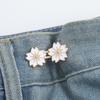 Fivela de cintura estilo flor de cerejeira JK fivela removível sem pregos botão de cintura sem costura mudança de cintura grande mudança pequena artefato de cintura
