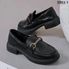 Mocasines de Tacón Bajo para Mujer 2025 Nuevos Zapatos de Trabajo de Tacón Plano Suela Suave Zapatos de Piel de Vaca Genuina Planos Versátiles para Primavera y Otoño Tacones Gruesos