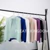 Chal de hombro tipo camisa de gasa urbana plisada estilo coreano y japonés, versátil, cárdigan estilo retro francés, ligero, sedoso, para vacaciones
