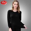 Calça feminina de algodão Longsha para outono atacado suéter de algodão gola redonda básico conjunto de roupa íntima térmica de algodão outono e inverno