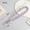 Correa de tela plisada para teléfono, pulsera de cuadros estilo coreano, llavero, accesorio de cadena para teléfono color macarrón