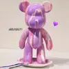 Oso fluido blanco en bruto diy hecho a mano red popular oso violento fluido adornos tienda hecha a mano puesto de mercado comercio exterior suministro al por mayor