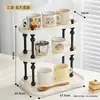 Estante de Almacenamiento para Tazas, Organizador, Estante con Drenaje de Agua y Secado al Aire, Artículos Esenciales para el Hogar Estilo Crema, Estante de Almacenamiento Multicapa de Alto Valor para Escritorio