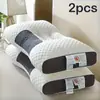 2 Almofadas de Pescoço com Massagem Suave - Suporte Ergonômico Contornado Ajustável, Núcleo de Alta Qualidade, Capa Removível para Sono Confortável