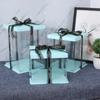 Caja de plástico transparente para tartas, desechable, multicapa, para hornear alimentos, regalo de cumpleaños, venta al por mayor