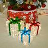 Conjunto Novo de 3 Peças Transfronteiriço Montagem DIY Caixa de Presente de Natal Iluminada com 8 Modos de Iluminação Luzes Decorativas de Natal