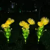 2024 Nova Flor Solar Flor Artificial Decoração Externa Pátio Gramado de Natal Borboleta Lâmpada de Encaixe no Chão