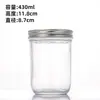 Botella Redonda de Vidrio Grueso Transparente para Almacenamiento de Alimentos, Botella para Pepinillos, Botella para Nido de Pájaro Listo para Comer, Botella Sellada con Tapa en Stock