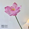 Flor y hoja de loto biónica artificial 3D, nueva decoración de flor de loto artificial estilo chino para sala de estar y mesa de comedor, venta al por mayor