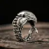 Anillo Creativo de Forma Vintage Estilo Frío Anillo para Dedo de Plata Tailandesa Moda Simple Alto Nivel Anillo Abierto