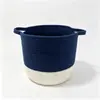 Cesta de Armazenamento Trançada com Corda de Algodão para Uso Doméstico, Cesta Dobrável para Brinquedos Infantis, Cesta de Armazenamento para Roupas e Itens Diversos de Quarto, Cesta de Armazenamento para Mãe e Bebê