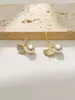 Brincos Simples e Compactos de Pérola Folha, Brincos de Luxo para Mulheres, Brincos Modernos e Versáteis