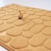 Felpa coralina transfronteriza con relieve de guijarros, tapete de puerta de piedra pequeña para baño, color sólido, tapete de frotamiento, fábrica cabello lacio