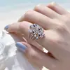 Anel simples e versátil da série prata, anel geométrico de dedo indicador com borla de lava, anel aberto personalizado para meninas e casais, moderno para homens