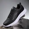 Nuevos zapatos deportivos de cuero para hombre, zapatillas de correr impermeables y antideslizantes, zapatos negros para hombre, de suela blanda, ligeros, adecuados para viajar y trabajar