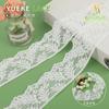 Renda branca de 3 cm, linha de renda óssea, renda elástica, renda, acessórios de renda de alta qualidade em estoque