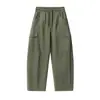 Pantalones de trabajo versátiles de estilo retro callejero japonés Rumeng para hombre, pantalones rectos de pierna ancha holgados de moda para otoño