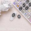 Cristal Diamante K9 8*10 Oval ovo de pomba Joias para unha da moda rede diamante grande de formato especial com fundo pontudo acessórios de diamante de cristal branco