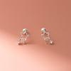 Love Lodge S925 Sterling Silver Doce Bonito Único Diamante Estrela Fio Brincos Design Sense Ear Jóias Mulheres M05284