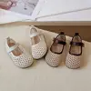Zapatos de Princesa para Niños, Sandalias con Lazo para Niñas, Zapatos de Malla Finos Huecos Transpirables para Interior para Bebés, Mocasines Suaves para Exteriores