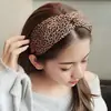 Aro de Cabelo Cruzado de Tecido Largo Estilo Novo Transfronteiriço Popular na Internet Moda Leopardo Elegante Acessórios de Cabelo Adulto Aro de Cabelo de Pressão para Lavar o Rosto