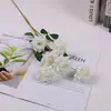 Flores Artificiais, Flores de Seda Rosa com 6 Cabeças, Buquê para Mesa de Jantar Sala de Estar Casa Mesa de Centro, Decoração de Mesa, Enfeites de Flores Artificiais para Casamento