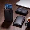 Billetera Europea y Americana Cuero Genuino Negocios Casual Billetera Multifuncional Billetera para Hombre Sentido Avanzado Portátil Triple Billetera para Hombre