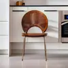 Silla de Comedor de Madera Nórdica, Silla con Forma de Concha, Taburete Vintage, Silla Simple para Uso Doméstico con Respaldo, Silla para Mesa de Comedor, Silla de Mesa de Centro Retro de Moda