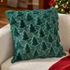 Capa de Almofada Personalizada de Natal Árvore de Natal Pelúcia Lantejoula Tridimensional Bordada Almofada Decoração de Feriado Transfronteiriça Amazon