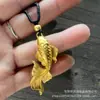 Nova corrente de suéter com pingente de peixe grande e begônia na cor ouro antigo, carpa e carpa koi, atacado de joalherias