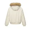 Chaqueta de Algodón Gruesa de Invierno Oso Mágico Chaqueta Acolchada para Hombre Zuo Shan Diao Cuello de Piel Personalidad Travieso Guapo con Capucha Ropa de Algodón Hombres Mujeres