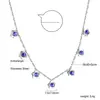 Joyas Transfronterizas Colgante de Corazón Flor de Durazno Diamante Redondo Cadena para Clavícula Acero Inoxidable Chapado en Oro de 18K Collar Venta Directa del Fabricante de Joyería