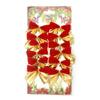 Laço de Natal para fabricante 5,5cm12 laços vermelhos dourado e prateado tecido vermelho pingente de decoração para árvore de Natal
