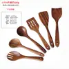Pala de madera de acacia Sanchuang, pala de madera de mango largo para el hogar, utensilios de cocina de madera, cuchara de arroz, cuchara de madera, sartén antiadherente especial