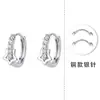 Pendientes de Aro tipo Meteoro con Diamantes Completos para Mujer, Moda Coreana y Japonesa, Pendientes Sencillos de Circonita con Estrella de Cinco Puntas, Pendientes con Estrellas para el Viaje Diario