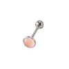 Anillo para la lengua de acero inoxidable con rosca externa, con diseño de chica sexy caliente, con gota de aceite y estrella brillante, con piedra natural, para cruzar fronteras, Flash Sexy