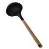 Utensílios de Cozinha de Silicone com Cabo de Madeira 9 Peças Espátula de Cozinha Colher de Sopa Colher de Arroz Conjunto de Silicone para Cozinha
