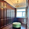 Vestidor estilo americano personalizado para toda la casa, Armario a medida de madera maciza estilo chino nuevo moderno de roble blanco, Personalización en madera de cerezo