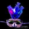 Máscara Luminosa Fiesta de Baile de Halloween Pequeña Belleza Veneciana Pluma Juguete para Niños Carnaval Princesa