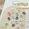 50 Piezas de Decoraciones Mixtas de Dibujos Animados para Uñas, Moños, Estrellas de Cinco Puntas, Serie de Galletas en Forma de Corazón, Pedrería de Resina para Uñas al por Mayor